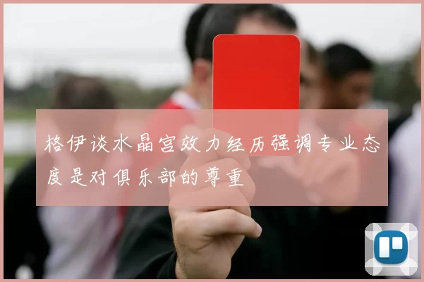 格伊谈水晶宫效力经历强调专业态度是对俱乐部的尊重
